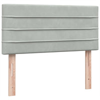 Letto a Molle con Materasso e LED-Struttura Letto con Materasso grigio chiaro 90x210 cm Velluto 419897