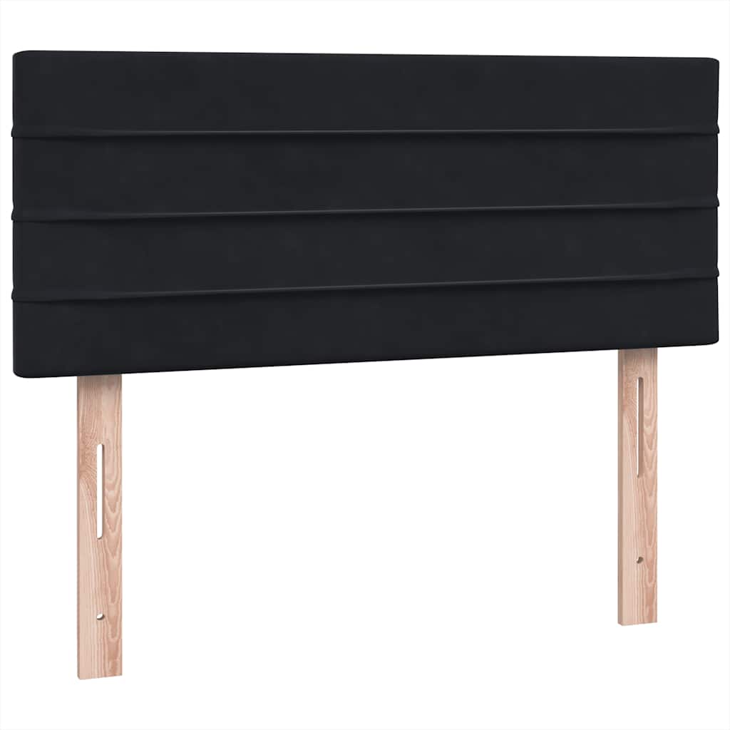 vidaXL Giroletto a Molle con Materasso Nero 120x210 cm in Velluto