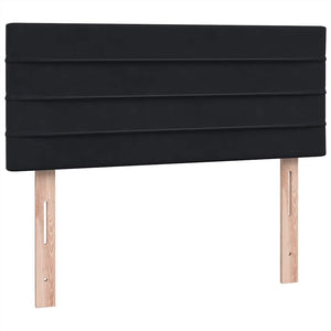 vidaXL Giroletto a Molle con Materasso Nero 120x210 cm in Velluto