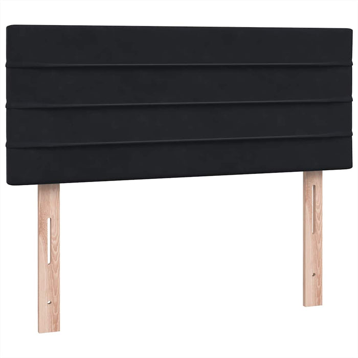 vidaXL Giroletto a Molle con Materasso Nero 120x210 cm in Velluto