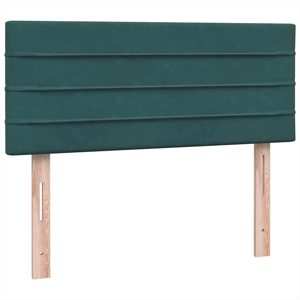 vidaXL Giroletto a Molle con Materasso Verde Scuro 120x210 cm Velluto