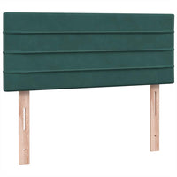 vidaXL Giroletto a Molle con Materasso Verde Scuro 120x210 cm Velluto