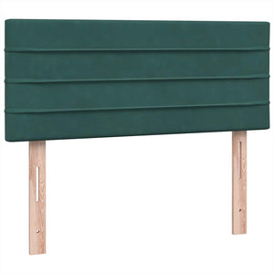 vidaXL Giroletto a Molle con Materasso Verde Scuro 120x210 cm Velluto