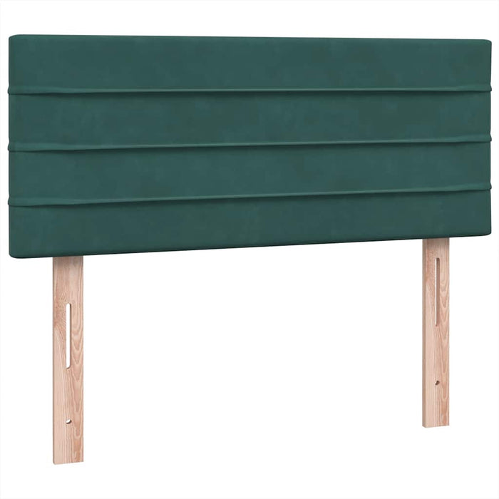 vidaXL Giroletto a Molle con Materasso Verde Scuro 120x210 cm Velluto