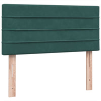 Giroletto a Molle con Materasso Verde Scuro 80x220 cm Velluto 3317004