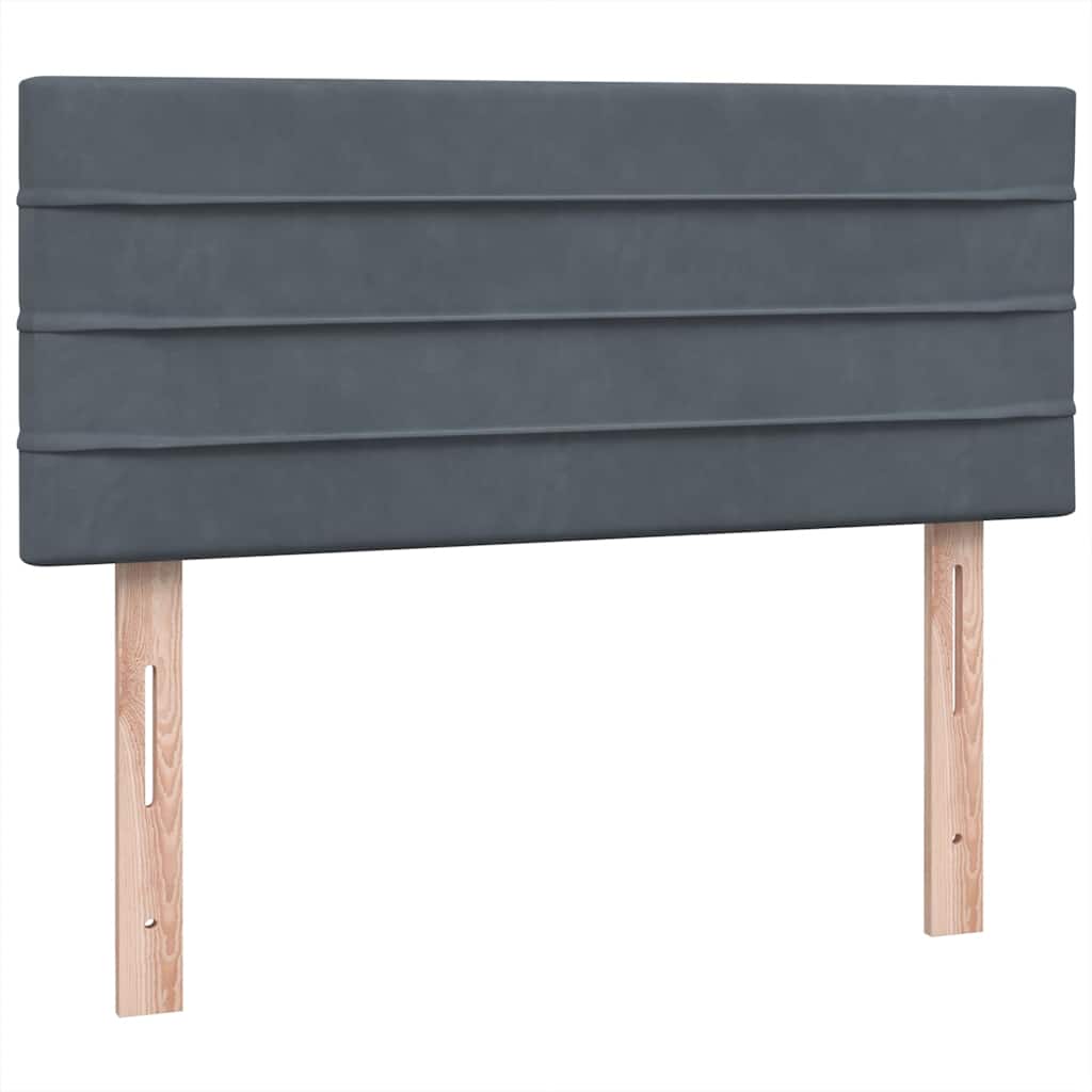 vidaXL Giroletto a Molle con Materasso Grigio Scuro 120x220 cm Velluto