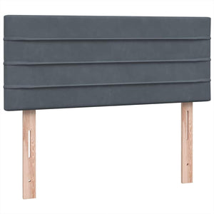 vidaXL Giroletto a Molle con Materasso Grigio Scuro 120x220 cm Velluto