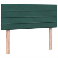 vidaXL Giroletto a Molle con Materasso Verde Scuro 120x220 cm Velluto