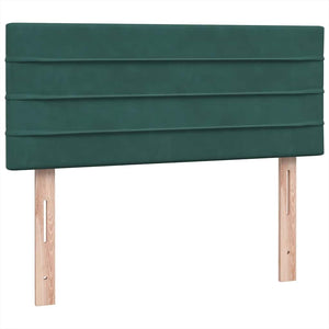 vidaXL Giroletto a Molle con Materasso Verde Scuro 120x220 cm Velluto