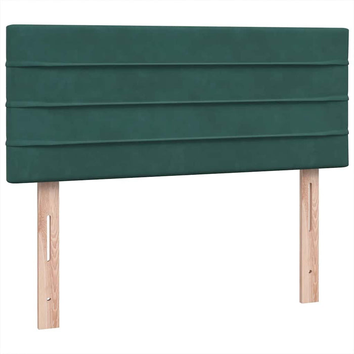 vidaXL Giroletto a Molle con Materasso Verde Scuro 120x220 cm Velluto