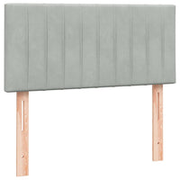 vidaXL Giroletto a Molle con Materasso grigio chiaro 90x210 cm Velluto