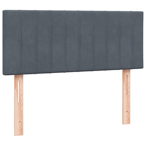 vidaXL Giroletto a Molle con Materasso Grigio Scuro 120x210 cm Velluto