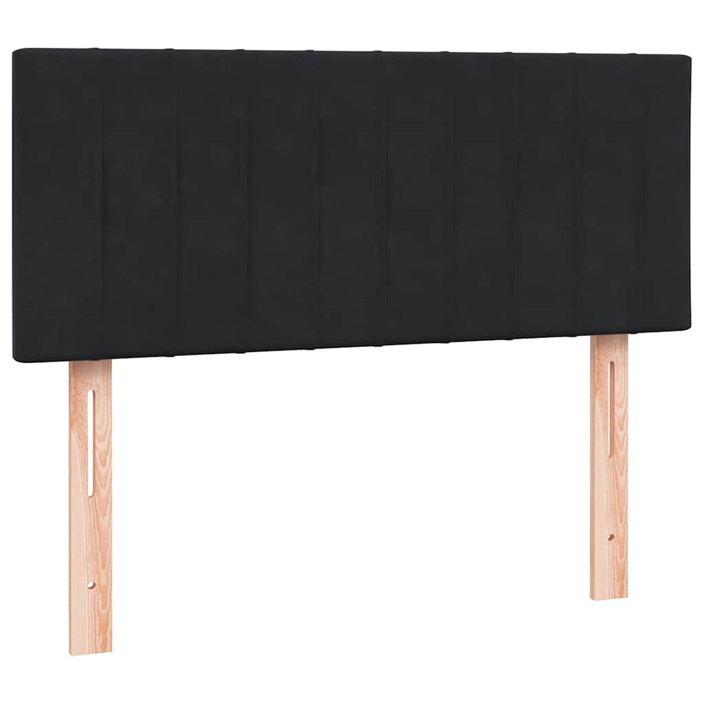 vidaXL Giroletto a Molle con Materasso Nero 120x210 cm in Velluto