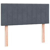 vidaXL Giroletto a Molle con Materasso Grigio Chiaro 120x220cm Velluto