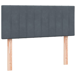 vidaXL Giroletto a Molle con Materasso Grigio Scuro 120x220 cm Velluto