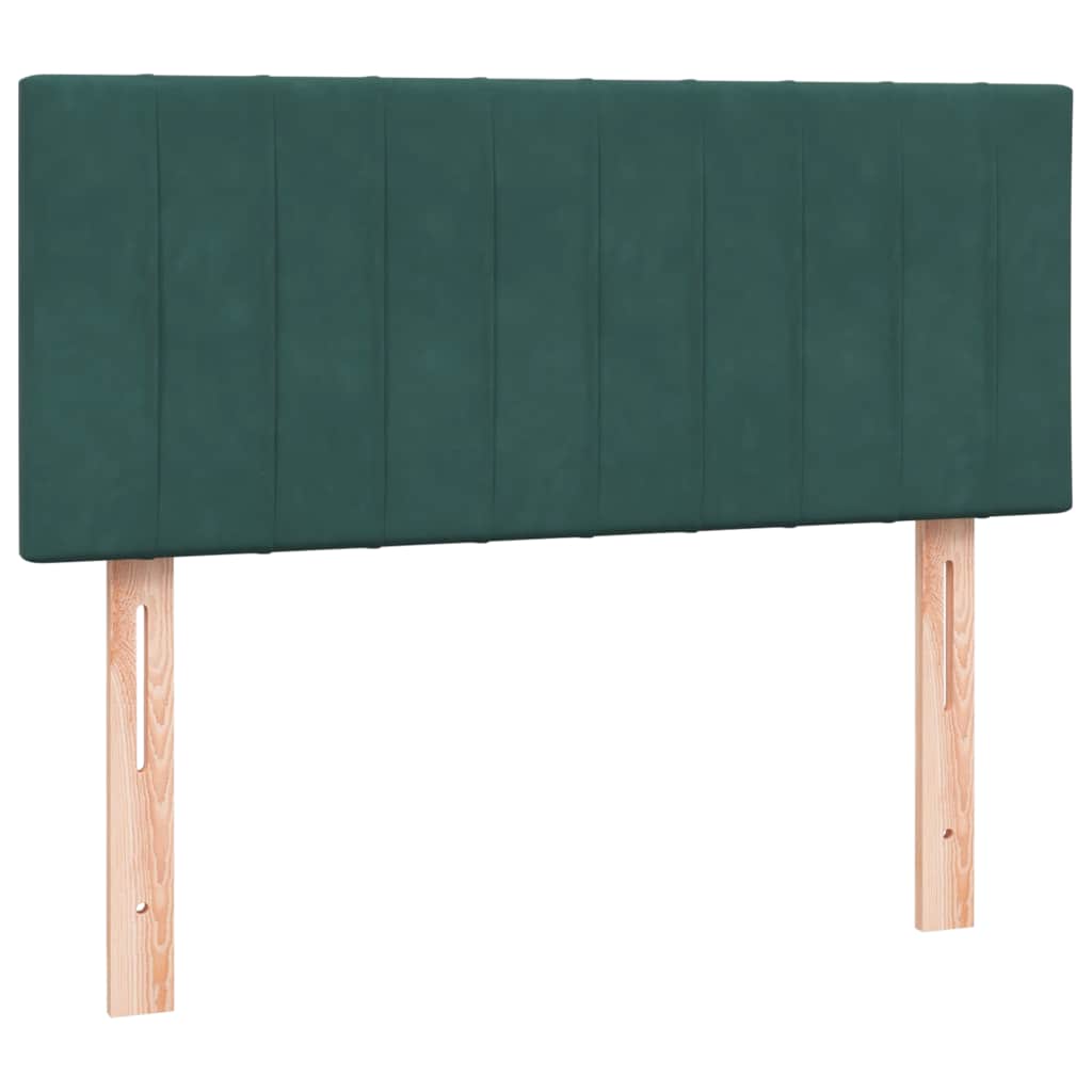 vidaXL Giroletto a Molle con Materasso Verde Scuro 120x220 cm Velluto