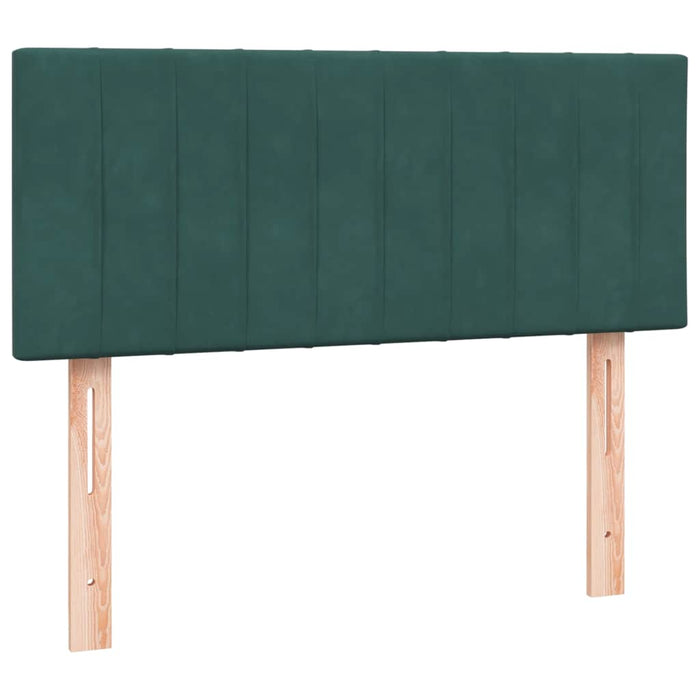 vidaXL Giroletto a Molle con Materasso Verde Scuro 120x220 cm Velluto