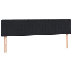 vidaXL Giroletto a Molle con Materasso Nero 200x220 cm in Velluto