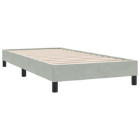 Letto a Molle con Materasso e LED-Struttura Letto con Materasso Grigio Chiaro 80x210 cm Velluto 693480