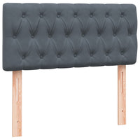 Letto a Molle con Materasso e LED-Struttura Letto con Materasso Grigio Scuro 80x210 cm Velluto 727370