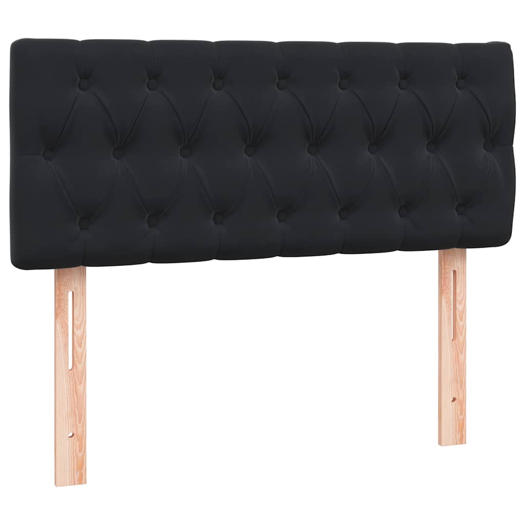 vidaXL Giroletto a Molle con Materasso Nero 120x210 cm in Velluto