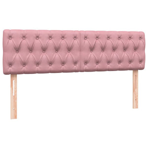 Letto a Molle con Materasso e LED Rosa 160x210 cm in Velluto 3317180