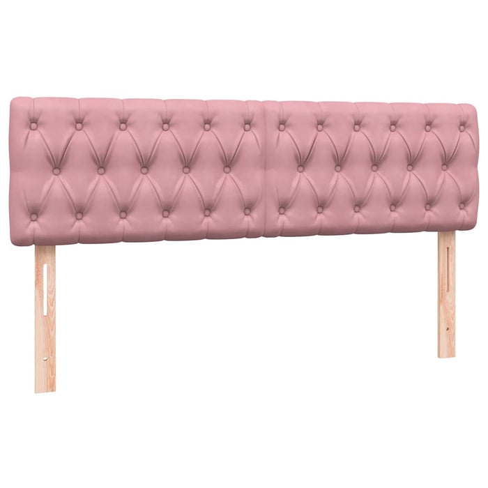 Letto a Molle con Materasso e LED Rosa 160x210 cm in Velluto 3317180