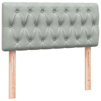 Letto a Molle con Materasso e LED-Struttura Letto con Materasso Grigio Chiaro 80x220 cm Velluto 670870