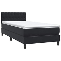 Letto a Molle con Materasso e LED-Struttura Letto con Materasso Nero 80x220 cm Velluto 492307