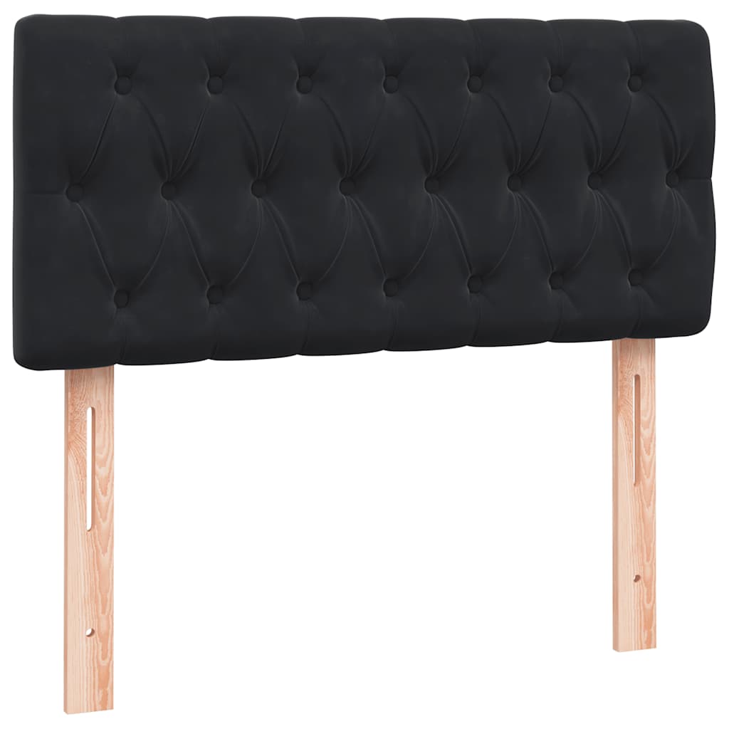 Letto a Molle con Materasso e LED-Struttura Letto con Materasso Nero 80x220 cm Velluto 492307