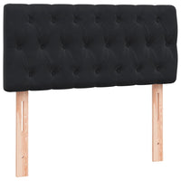 Letto a Molle con Materasso e LED-Struttura Letto con Materasso Nero 80x220 cm Velluto 492307