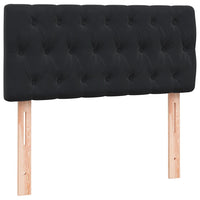 vidaXL Giroletto a Molle con Materasso Nero 100x220 cm in Velluto