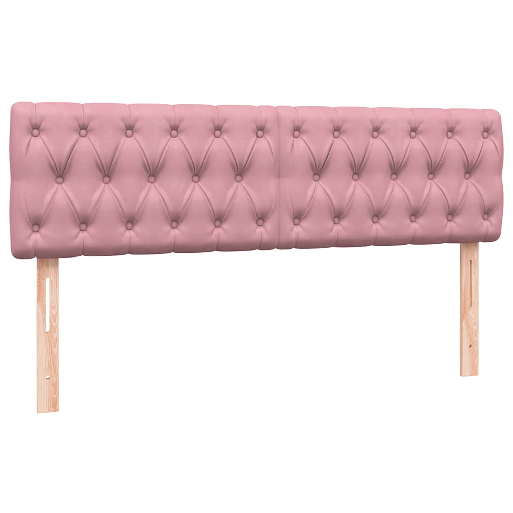vidaXL Giroletto a Molle con Materasso Rosa 160x220 cm in Velluto
