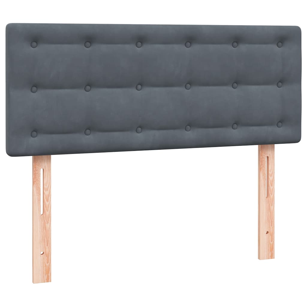 vidaXL Giroletto a Molle con Materasso Grigio Scuro 120x210 cm Velluto