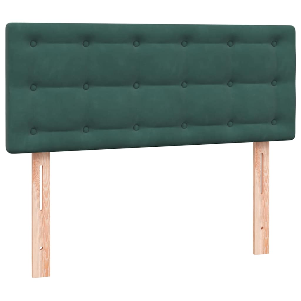 vidaXL Giroletto a Molle con Materasso Verde Scuro 120x210 cm Velluto