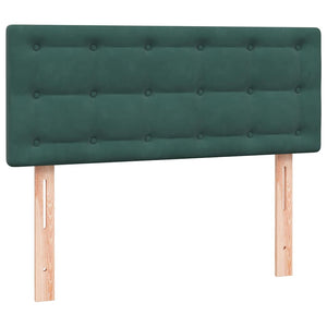 vidaXL Giroletto a Molle con Materasso Verde Scuro 120x210 cm Velluto