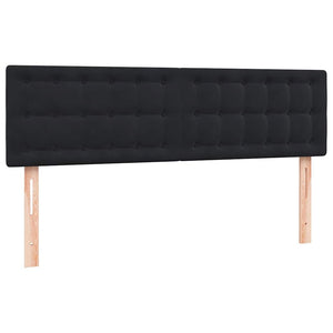 Giroletto a Molle con Materasso Nero 140x210 cm in Velluto