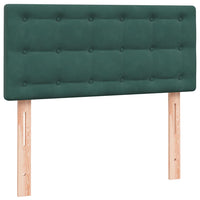 Letto a Molle con Materasso e LED-Struttura Letto con Materasso Verde Scuro 80x220 cm Velluto 136532