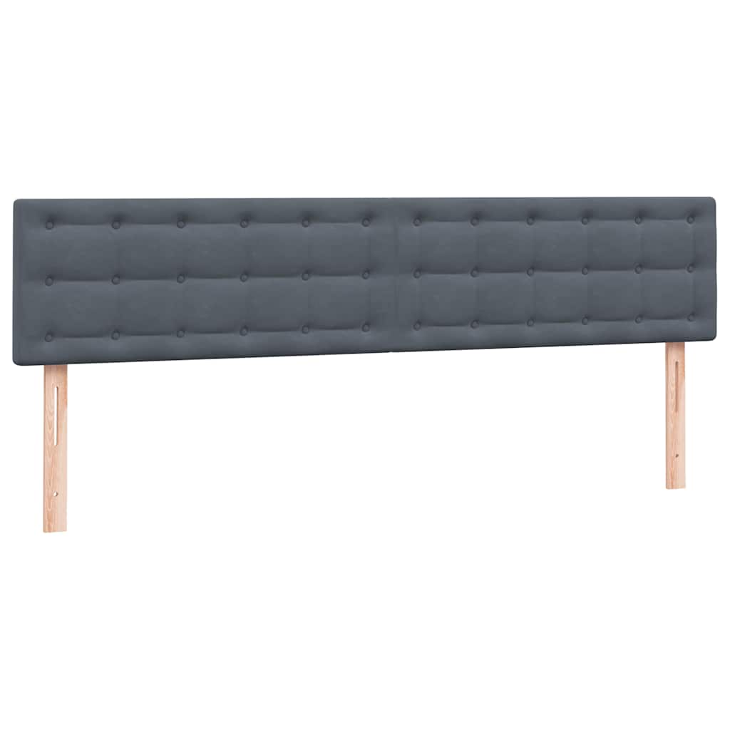 vidaXL Giroletto a Molle con Materasso Grigio Scuro 180x220 cm Velluto