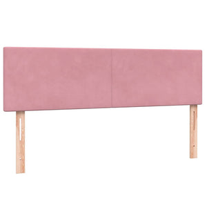 vidaXL Giroletto a Molle con Materasso Rosa 160x210 cm in Velluto