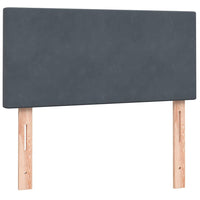 Giroletto a Molle con Materasso-Struttura Letto Grigio Scuro 90x220 cm Velluto 977832