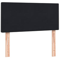 vidaXL Giroletto a Molle con Materasso Nero 100x220 cm in Velluto