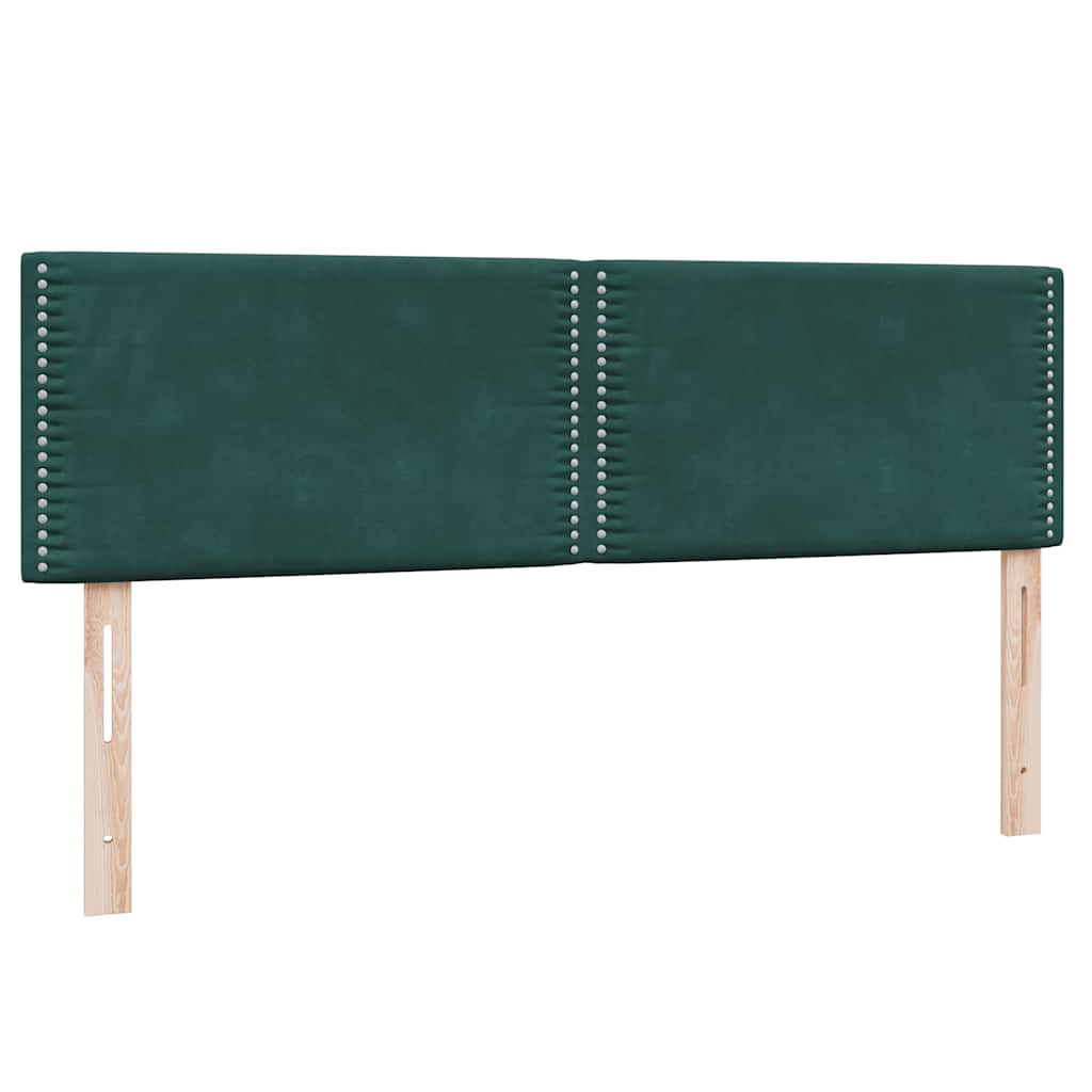 vidaXL Giroletto a Molle con Materasso Verde Scuro 140x210 cm Velluto