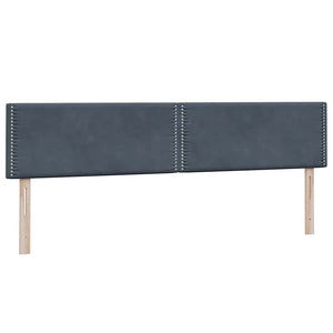 Giroletto a Molle con Materassi Grigio Scuro 200x210 cm Velluto