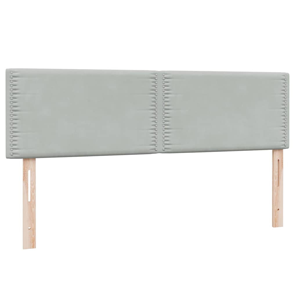 vidaXL Giroletto a Molle con Materasso Grigio Chiaro 140x220cm Velluto