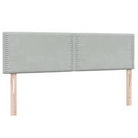 vidaXL Giroletto a Molle con Materasso Grigio Chiaro 160x220cm Velluto