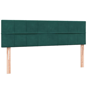 vidaXL Giroletto a Molle con Materasso Verde Scuro 140x210 cm Velluto