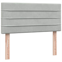 Giroletto a Molle con Materasso grigio chiaro 90x210 cm Velluto