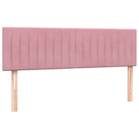 vidaXL Giroletto a Molle con Materasso Rosa 160x220 cm in Velluto