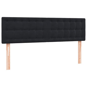 vidaXL Giroletto a Molle con Materasso Nero 140x210 cm in Velluto